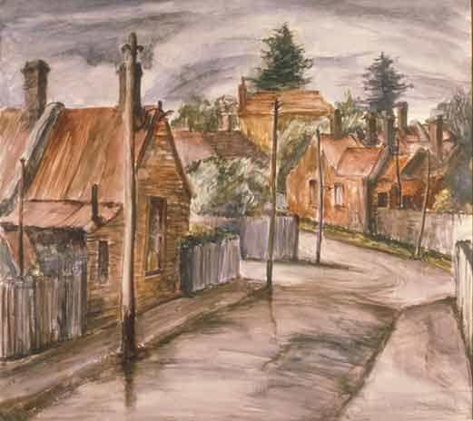 Back Street Hawthorn by Peter Graham, Watercolour 